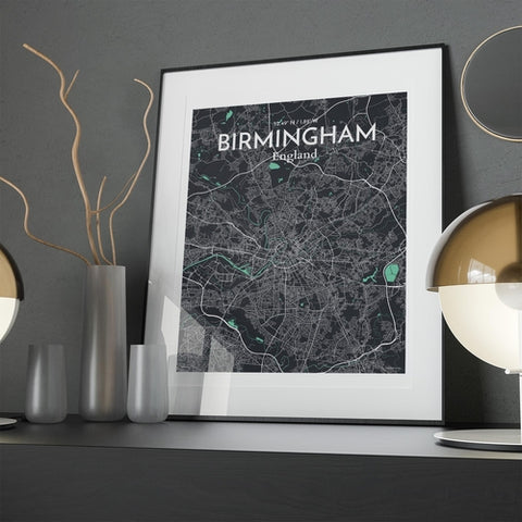 Birmingham City Map Poster – Detailed Art Print of Birmingham, England for Home Decor, Office Decor, Travel Art, and Unique Gifts