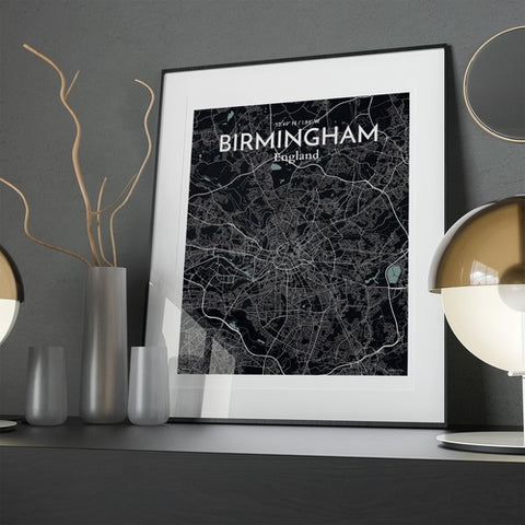 Birmingham City Map Poster – Detailed Art Print of Birmingham, England for Home Decor, Office Decor, Travel Art, and Unique Gifts