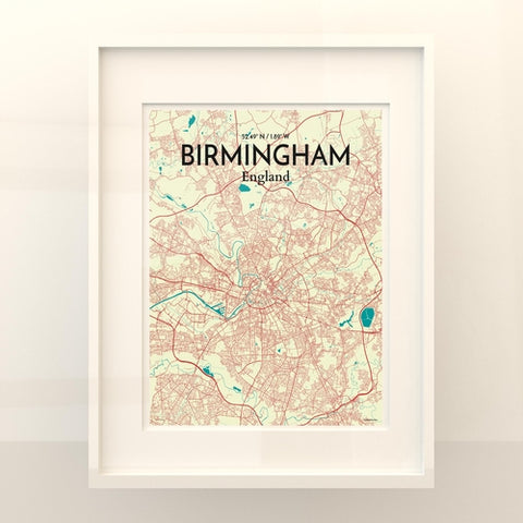 Birmingham City Map Poster – Detailed Art Print of Birmingham, England for Home Decor, Office Decor, Travel Art, and Unique Gifts