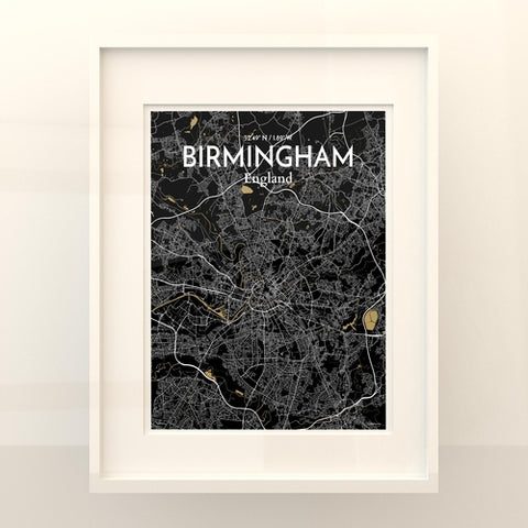 Birmingham City Map Poster – Detailed Art Print of Birmingham, England for Home Decor, Office Decor, Travel Art, and Unique Gifts