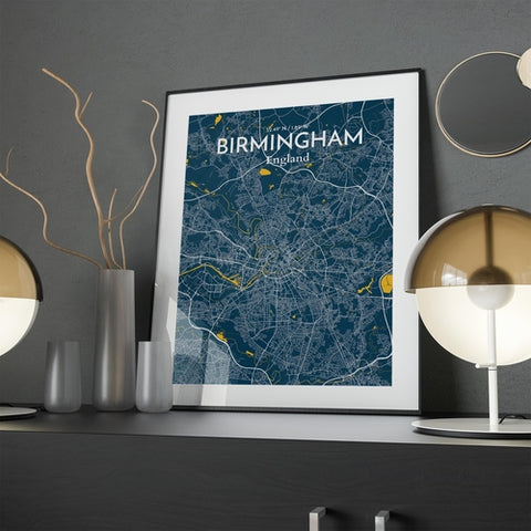 Birmingham City Map Poster – Detailed Art Print of Birmingham, England for Home Decor, Office Decor, Travel Art, and Unique Gifts