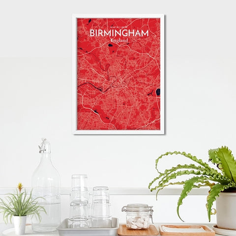 Birmingham City Map Poster – Detailed Art Print of Birmingham, England for Home Decor, Office Decor, Travel Art, and Unique Gifts