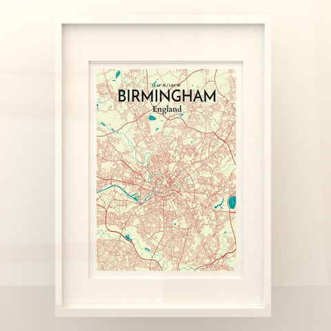 Birmingham City Map Poster – Detailed Art Print of Birmingham, England for Home Decor, Office Decor, Travel Art, and Unique Gifts