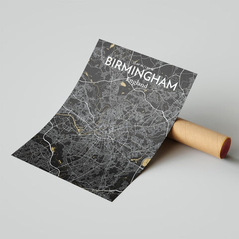 Birmingham City Map Poster – Detailed Art Print of Birmingham, England for Home Decor, Office Decor, Travel Art, and Unique Gifts