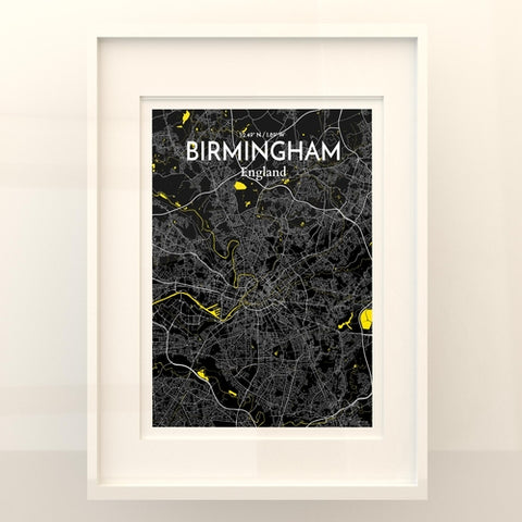 Birmingham City Map Poster – Detailed Art Print of Birmingham, England for Home Decor, Office Decor, Travel Art, and Unique Gifts