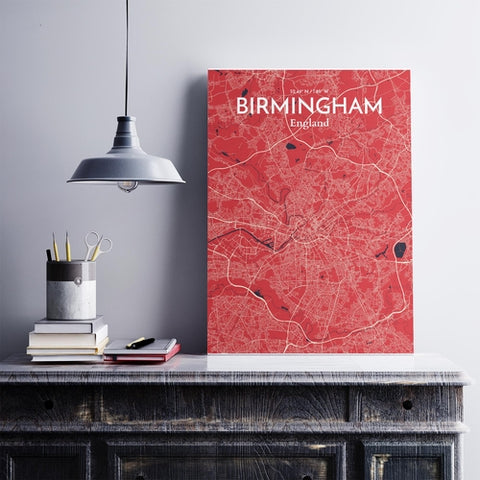 Birmingham City Map Poster – Detailed Art Print of Birmingham, England for Home Decor, Office Decor, Travel Art, and Unique Gifts