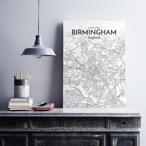 Birmingham City Map Poster – Detailed Art Print of Birmingham, England for Home Decor, Office Decor, Travel Art, and Unique Gifts