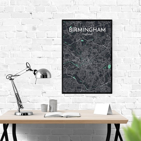 Birmingham City Map Poster – Detailed Art Print of Birmingham, England for Home Decor, Office Decor, Travel Art, and Unique Gifts