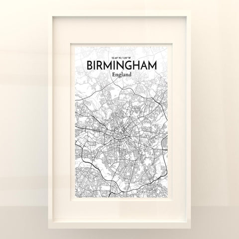 Birmingham City Map Poster – Detailed Art Print of Birmingham, England for Home Decor, Office Decor, Travel Art, and Unique Gifts