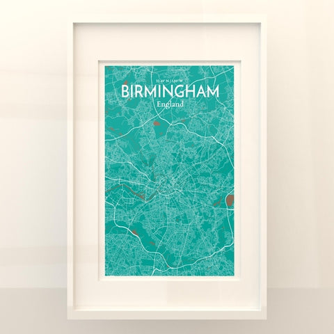 Birmingham City Map Poster – Detailed Art Print of Birmingham, England for Home Decor, Office Decor, Travel Art, and Unique Gifts