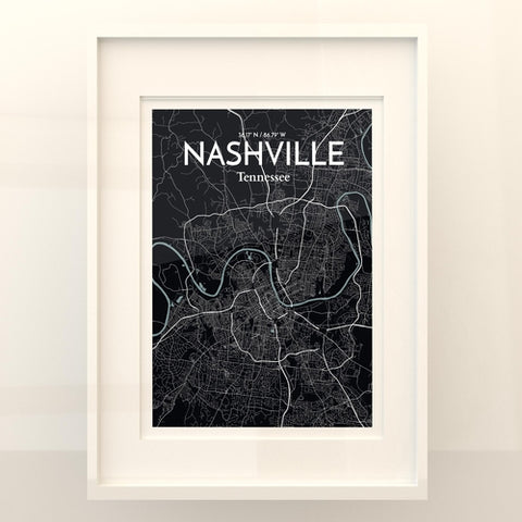 Nashville TN City Map Poster – Detailed Art Print of Nashville, Tennessee for Home Decor, Office Decor, Travel Art, and Unique Gifts