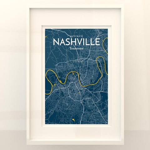 Nashville TN City Map Poster – Detailed Art Print of Nashville, Tennessee for Home Decor, Office Decor, Travel Art, and Unique Gifts