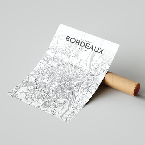 Bordeaux France Map Poster – Detailed Art Print of Bordeaux City Map Art for Home Decor, Office Decor, and Unique Gifts