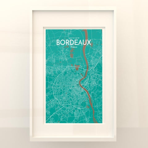 Bordeaux France Map Poster – Detailed Art Print of Bordeaux City Map Art for Home Decor, Office Decor, and Unique Gifts