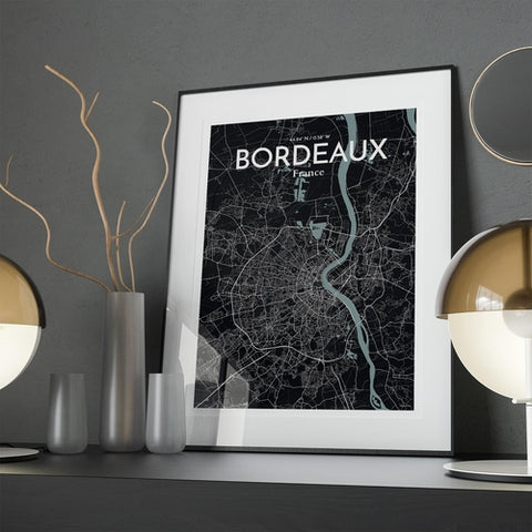 Bordeaux France Map Poster – Detailed Art Print of Bordeaux City Map Art for Home Decor, Office Decor, and Unique Gifts