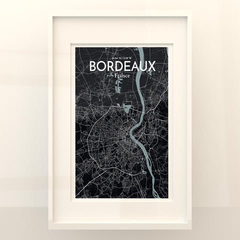 Bordeaux France Map Poster – Detailed Art Print of Bordeaux City Map Art for Home Decor, Office Decor, and Unique Gifts