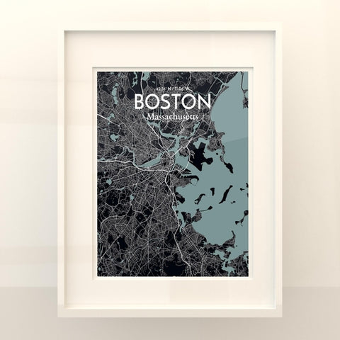 Boston City Map Poster – Detailed Art Print of Boston, Massachusetts for Home Decor, Office Decor, Travel Art, and Unique Gifts