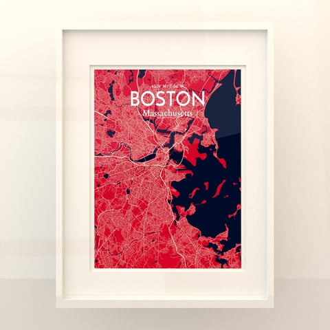 Boston City Map Poster – Detailed Art Print of Boston, Massachusetts for Home Decor, Office Decor, Travel Art, and Unique Gifts