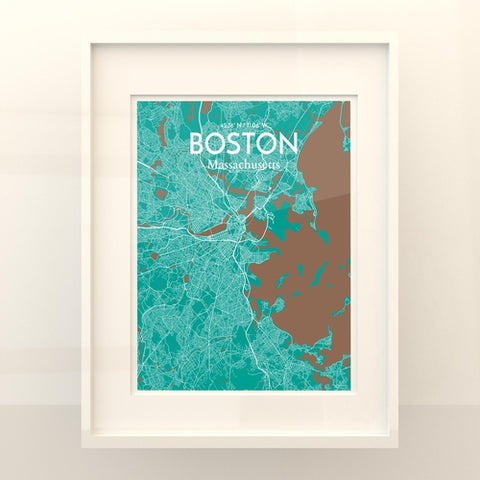 Boston City Map Poster – Detailed Art Print of Boston, Massachusetts for Home Decor, Office Decor, Travel Art, and Unique Gifts