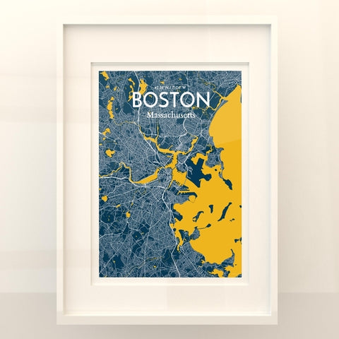 Boston City Map Poster – Detailed Art Print of Boston, Massachusetts for Home Decor, Office Decor, Travel Art, and Unique Gifts