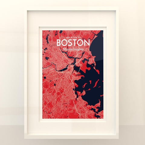 Boston City Map Poster – Detailed Art Print of Boston, Massachusetts for Home Decor, Office Decor, Travel Art, and Unique Gifts
