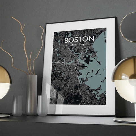 Boston City Map Poster – Detailed Art Print of Boston, Massachusetts for Home Decor, Office Decor, Travel Art, and Unique Gifts