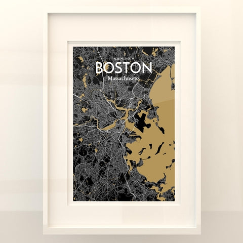 Boston City Map Poster – Detailed Art Print of Boston, Massachusetts for Home Decor, Office Decor, Travel Art, and Unique Gifts