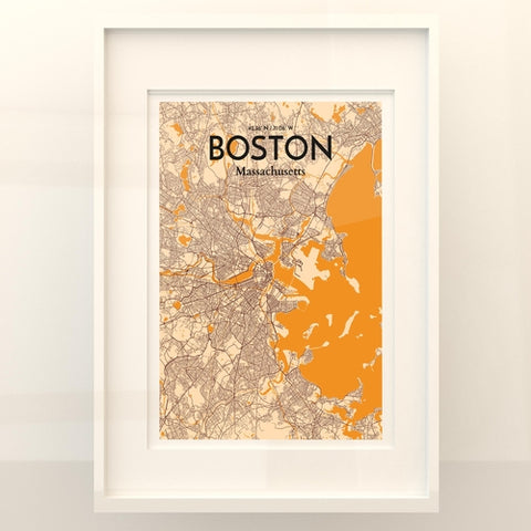 Boston City Map Poster – Detailed Art Print of Boston, Massachusetts for Home Decor, Office Decor, Travel Art, and Unique Gifts