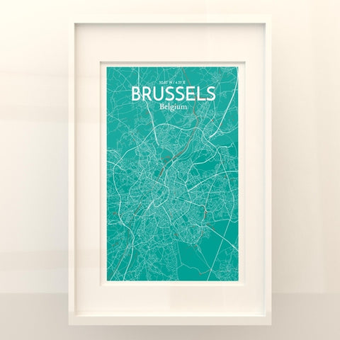 Brussels City Map Poster – Detailed Art Print of Brussels, Belgium City Map Art for Home Decor, Office Decor, and Unique Gifts