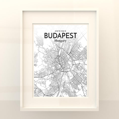 Budapest City Map Poster – Detailed Art Print of Budapest, Hungarian City Map Art for Home Decor, Office Decor, and Unique Gifts