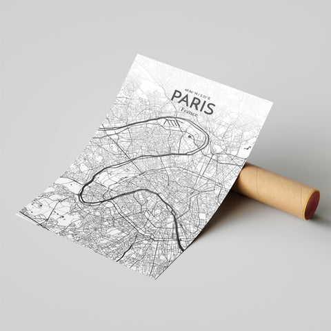 Paris City Map Poster – Detailed Art Print of Paris, France for Home Decor, Office Decor, Travel Art, and Unique Gifts