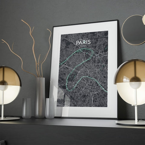 Paris City Map Poster – Detailed Art Print of Paris, France for Home Decor, Office Decor, Travel Art, and Unique Gifts