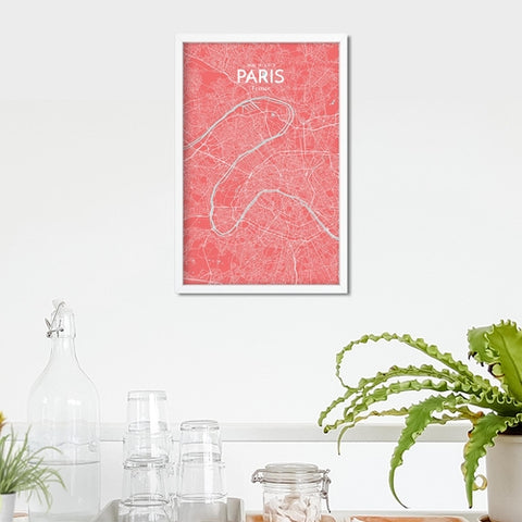 Paris City Map Poster – Detailed Art Print of Paris, France for Home Decor, Office Decor, Travel Art, and Unique Gifts