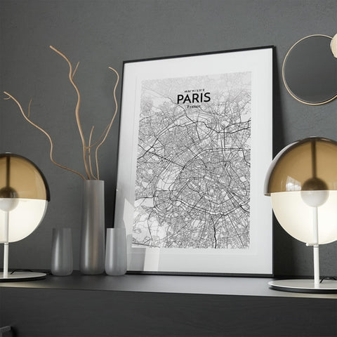 Paris City Map Poster – Detailed Art Print of Paris, France for Home Decor, Office Decor, Travel Art, and Unique Gifts