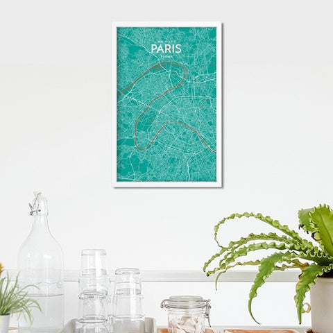 Paris City Map Poster – Detailed Art Print of Paris, France for Home Decor, Office Decor, Travel Art, and Unique Gifts