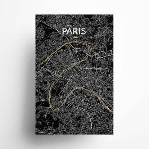 Paris City Map Poster – Detailed Art Print of Paris, France for Home Decor, Office Decor, Travel Art, and Unique Gifts