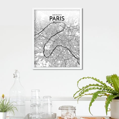 Paris City Map Poster – Detailed Art Print of Paris, France for Home Decor, Office Decor, Travel Art, and Unique Gifts