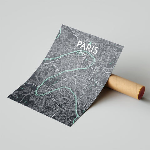 Paris City Map Poster – Detailed Art Print of Paris, France for Home Decor, Office Decor, Travel Art, and Unique Gifts