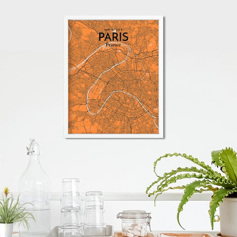 Paris City Map Poster – Detailed Art Print of Paris, France for Home Decor, Office Decor, Travel Art, and Unique Gifts