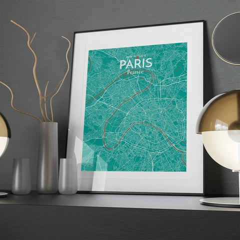 Paris City Map Poster – Detailed Art Print of Paris, France for Home Decor, Office Decor, Travel Art, and Unique Gifts