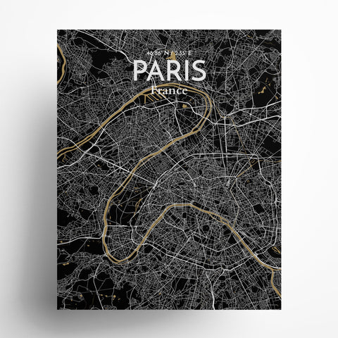 Paris City Map Poster – Detailed Art Print of Paris, France for Home Decor, Office Decor, Travel Art, and Unique Gifts