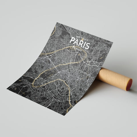 Paris City Map Poster – Detailed Art Print of Paris, France for Home Decor, Office Decor, Travel Art, and Unique Gifts