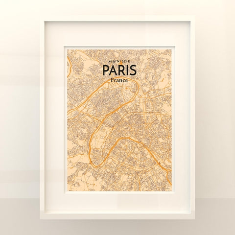 Paris City Map Poster – Detailed Art Print of Paris, France for Home Decor, Office Decor, Travel Art, and Unique Gifts