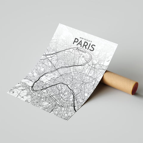 Paris City Map Poster – Detailed Art Print of Paris, France for Home Decor, Office Decor, Travel Art, and Unique Gifts