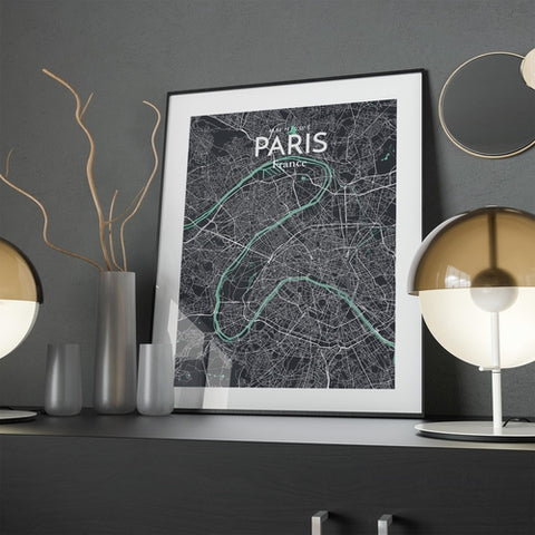 Paris City Map Poster – Detailed Art Print of Paris, France for Home Decor, Office Decor, Travel Art, and Unique Gifts