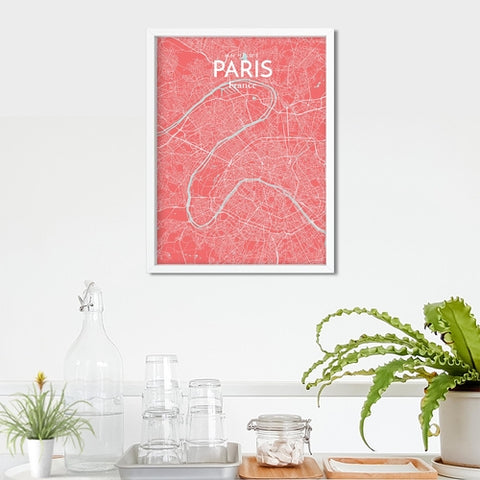 Paris City Map Poster – Detailed Art Print of Paris, France for Home Decor, Office Decor, Travel Art, and Unique Gifts