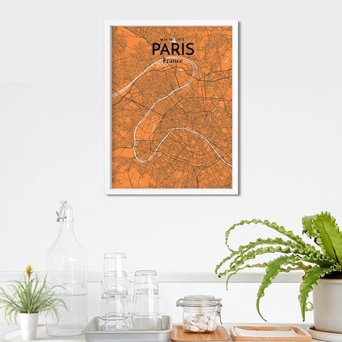 Paris City Map Poster – Detailed Art Print of Paris, France for Home Decor, Office Decor, Travel Art, and Unique Gifts