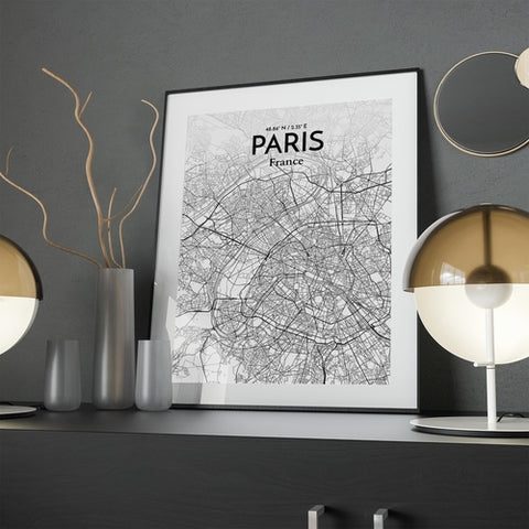 Paris City Map Poster – Detailed Art Print of Paris, France for Home Decor, Office Decor, Travel Art, and Unique Gifts