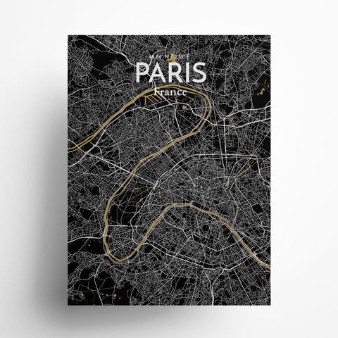 Paris City Map Poster – Detailed Art Print of Paris, France for Home Decor, Office Decor, Travel Art, and Unique Gifts