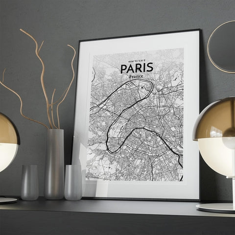 Paris City Map Poster – Detailed Art Print of Paris, France for Home Decor, Office Decor, Travel Art, and Unique Gifts